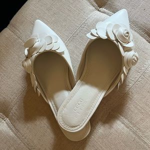 ASOS brand white bridal mules size 6